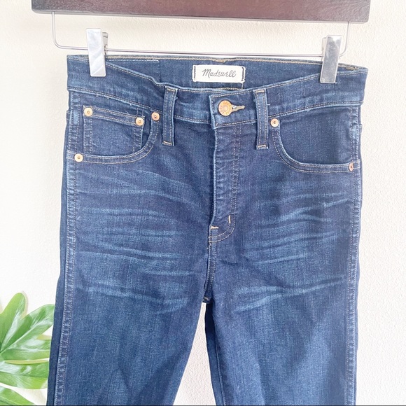 Madewell 10" High Riser Skinny Jeans Raw Hem 25 - Picture 6 of 11